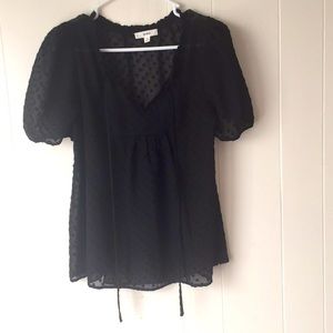 Black Polk-a-Dot Blouse